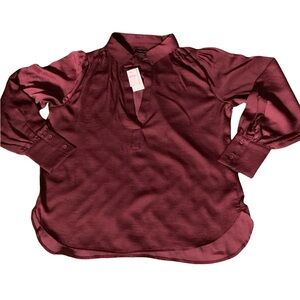 Banana Republic 💕Collared💕 Deep V-Neck Pullover Blouse - SZ M